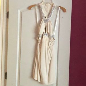 Arden B White backless dress size small